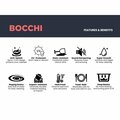 Bocchi Contempo Workstation Apron Front Fireclay 36 in. Double Bowl Kitchen Sink in Matte Gray 1348-006-0120